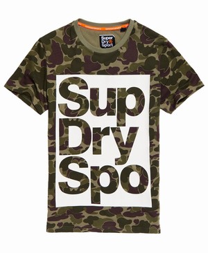 Superdry Combat Boxer Férfi Pólók Camo/Narancssárga | KWMTV8046